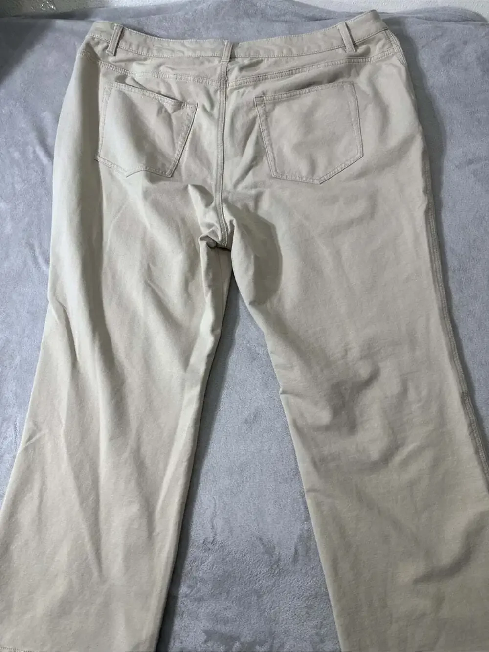 Dream Jeans by Quacker Factory Women’s 20W Beige Straight Leg Stretch Pants
